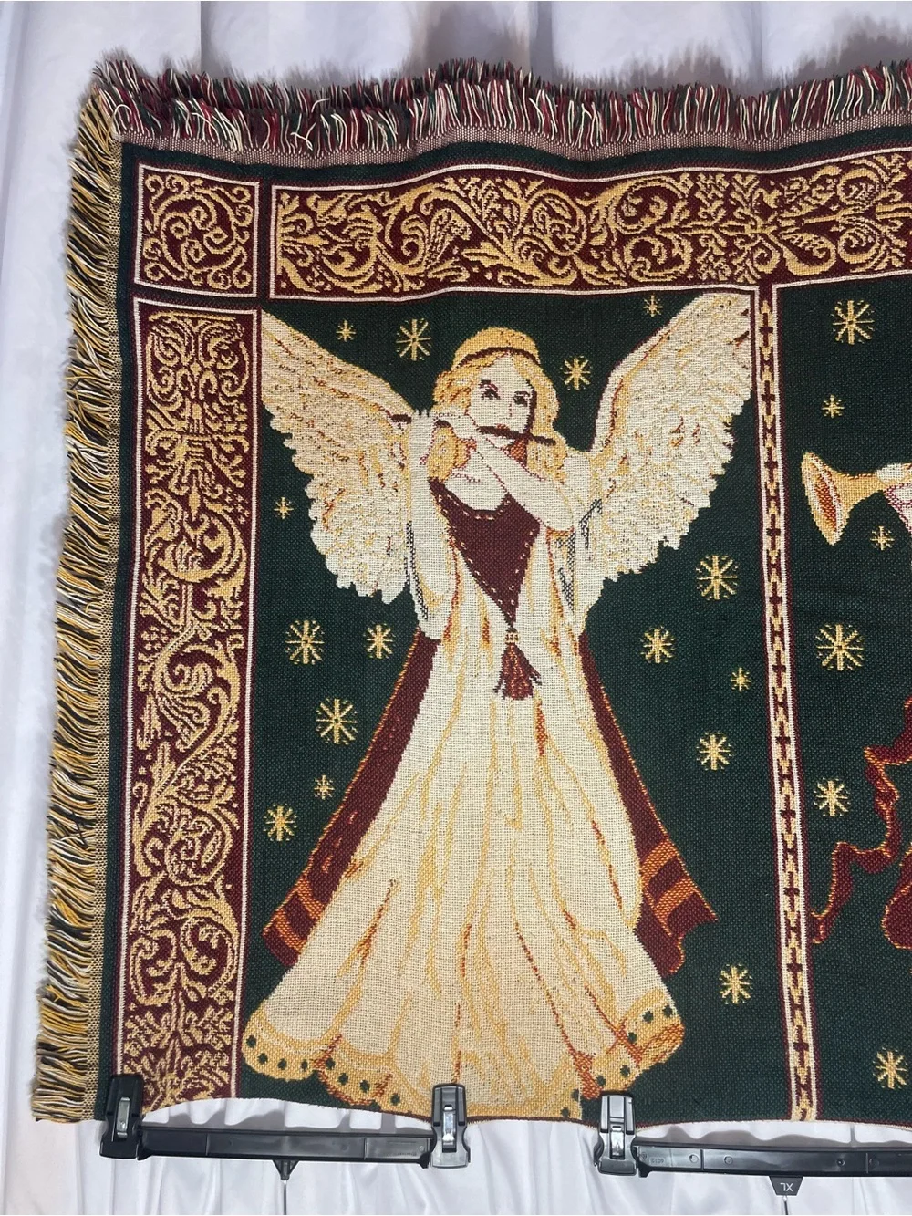 Goodwin Weavers Musical Angels Woven Tapestry Throw Blanket Cotton 70